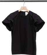 3.1 Phillip Lim Cascade Drape Mixed Media Top