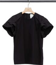 3.1 Phillip Lim Cascade Drape Mixed Media Top