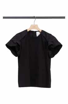 Cascade Drape Mixed Media Top