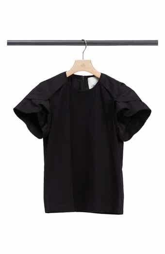 Cascade Drape Mixed Media Top
