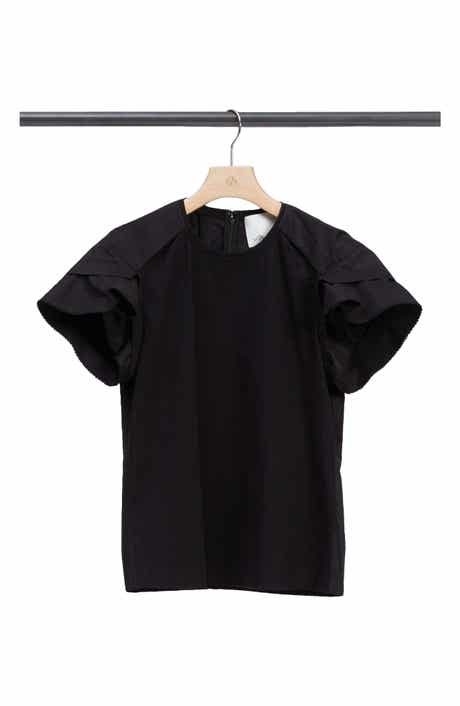 Cascade Drape Mixed Media Top