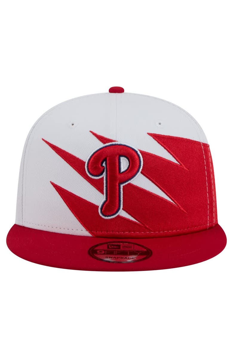 New Era Men's New Era Red/White Philadelphia Phillies Jagged 9FIFTY Snapback Hat, Alternate, color, Red