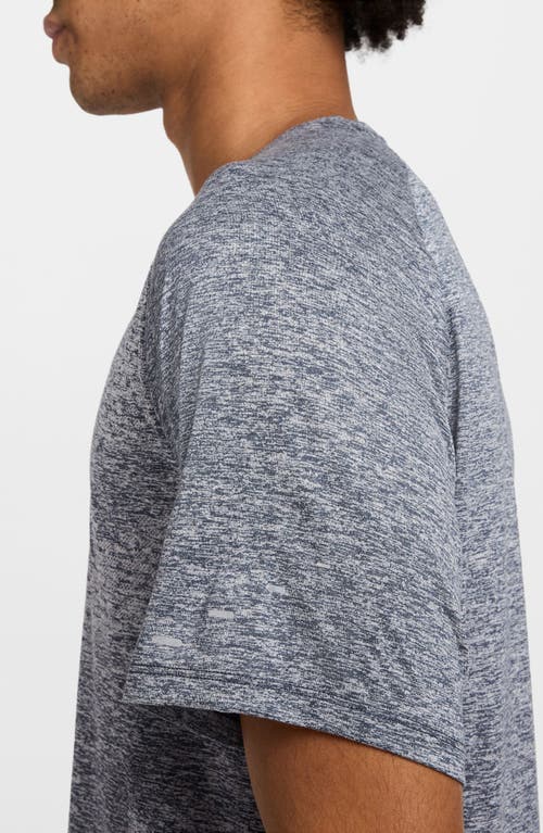 Nike Men's Stride Dri-fit Adv Short-sleeve Running Top In Thunder Blue/heather
