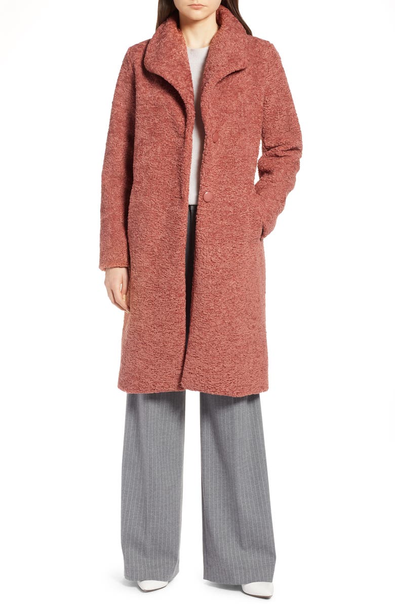 Halogen<sup>®</sup> Faux Fur Coat, Main, color, 