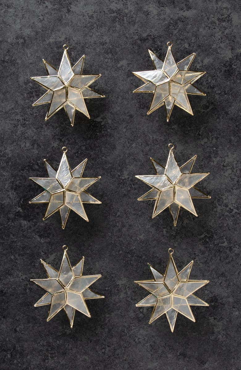 Balsam Hill Star Capiz Ornament Set, Alternate, color, Gold