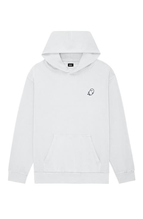 Mens Ghost Midweight Fleece Relaxed Hooded Sweatshirt
