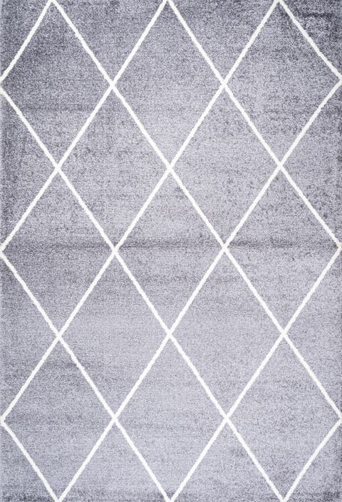 Cole Minimalist Diamond Trellis Area Rug