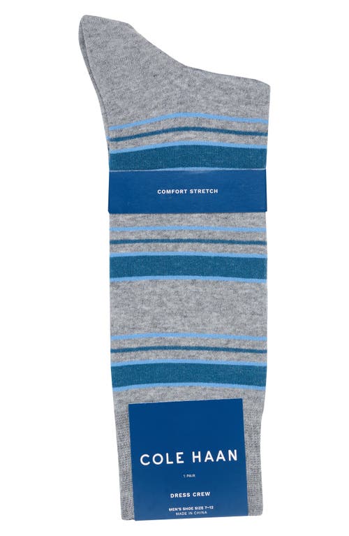 Cole Haan Stripe Dress Socks In Gray