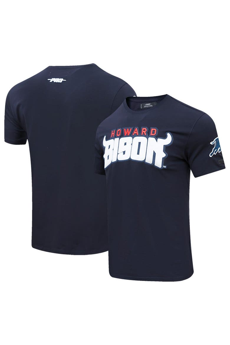 Men's Pro Standard Navy Howard Bison University Classic T-Shirt, Alternate, color, Navy