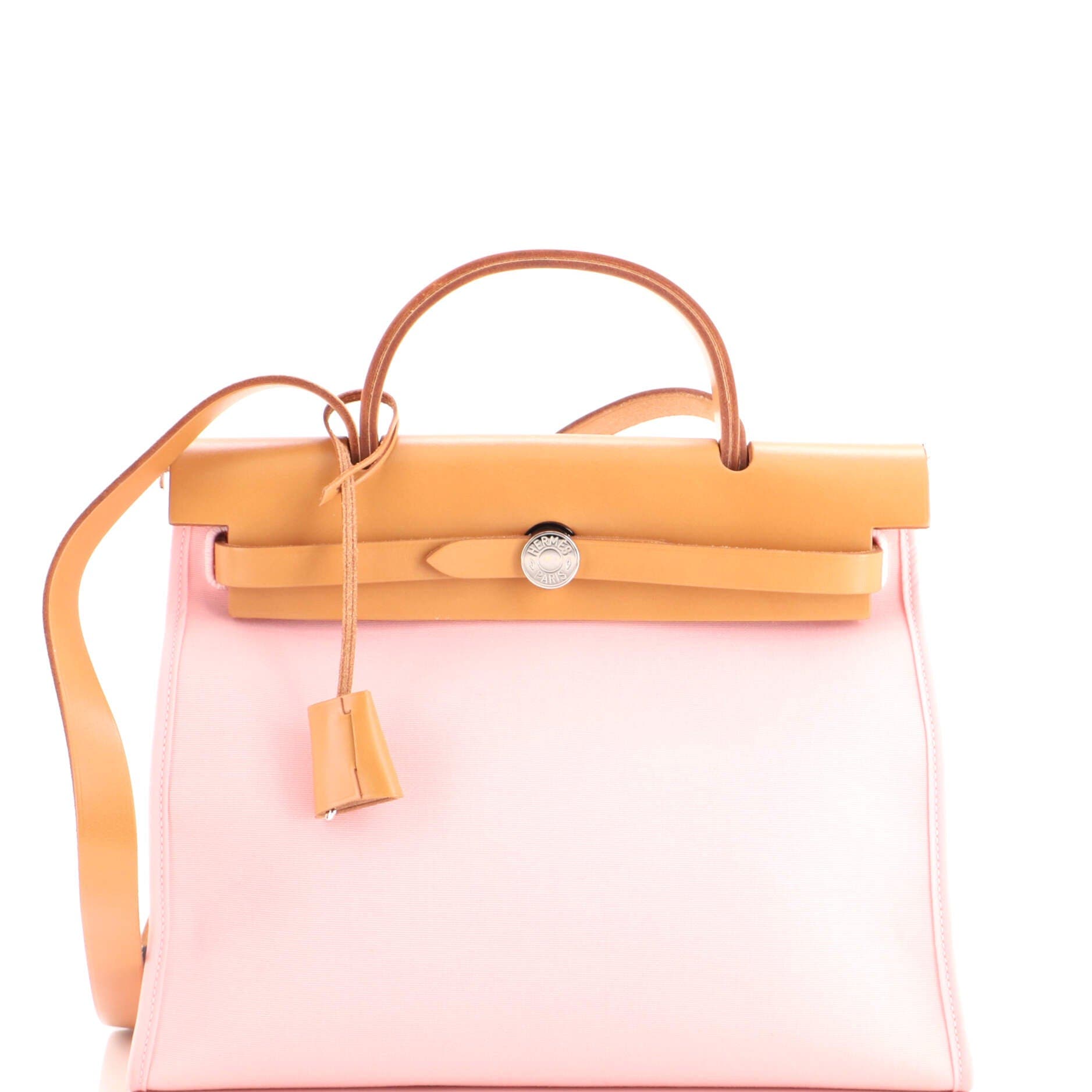 Herbag Zip Leather and Toile 31, Main, color, Pink