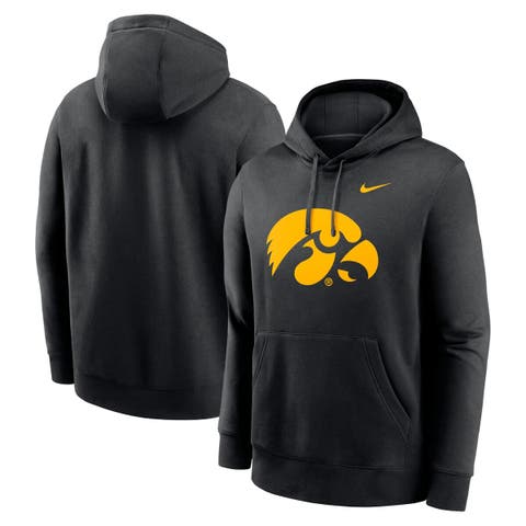 Men's Nike Black Iowa Hawkeyes Primetime Club Fleece Pullover Hoodie