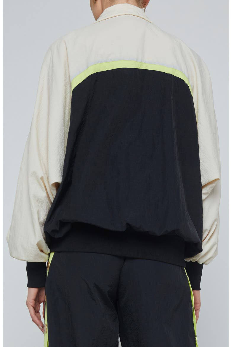 Aurelia Water Repellent Pullover Jacket, Alternate, color, BLACK/ CREAM/ LIME