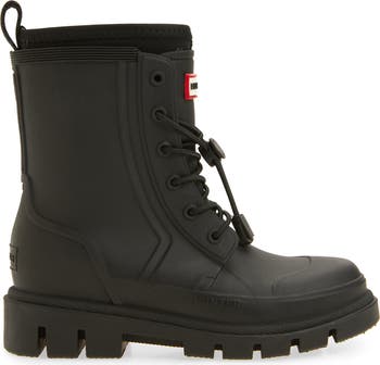 Kids' Stamp Waterproof Lace-Up Rain Boot