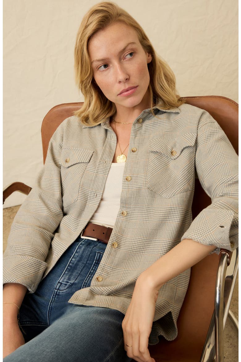 Nazaré Relaxed Flannel Button-Up Shirt, Alternate, color, CANYON PLAID