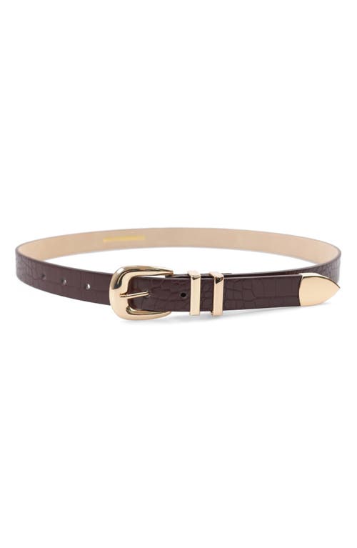 Petit Moments Atlas Faux Leather Belt In Brown