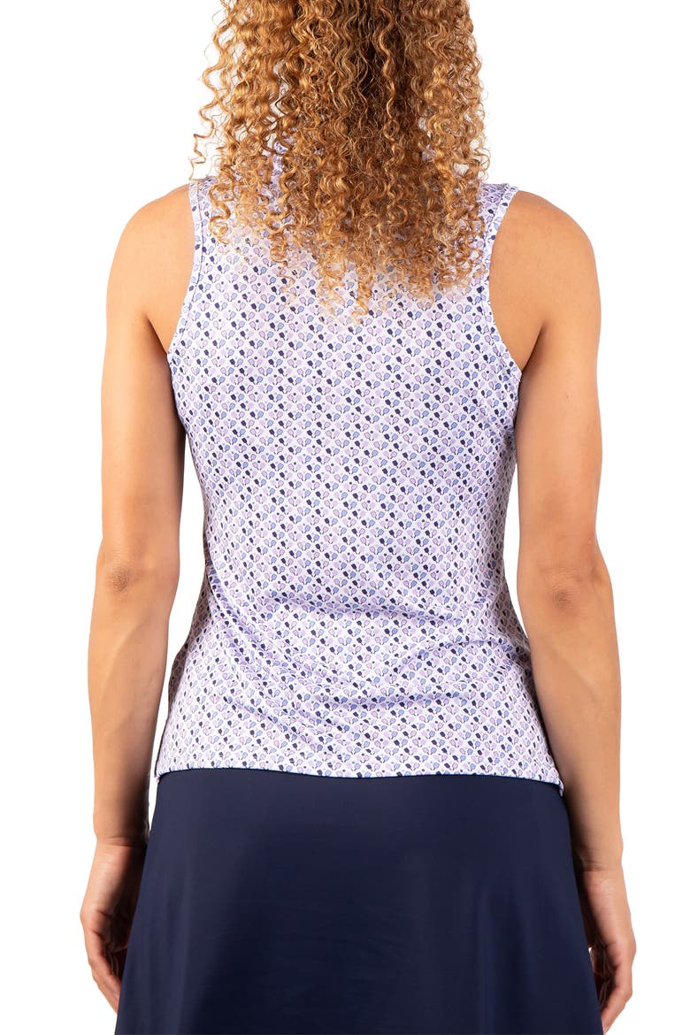 Pickleball Print Polo Tank, Alternate, color, WHITE