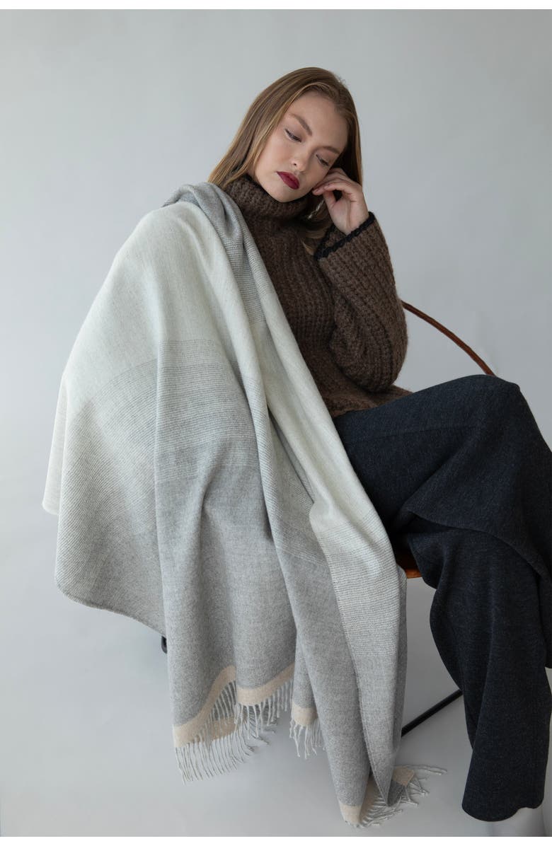 SSKEIN Gradient Weave Throw, Alternate, color, Grey