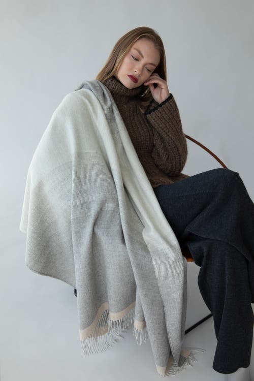 Sskein Gradient Weave Throw In Gray