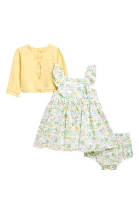 Garden Dress, Bloomers & Cardigan Set (Baby)