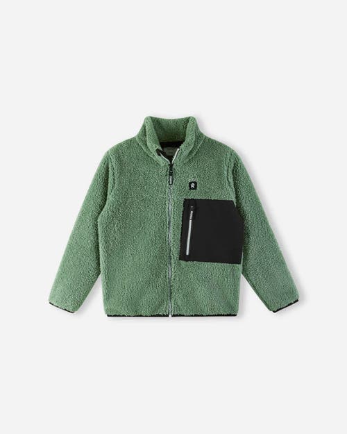 Reima Turilas Solid Fleece sweater in Green Clay 
