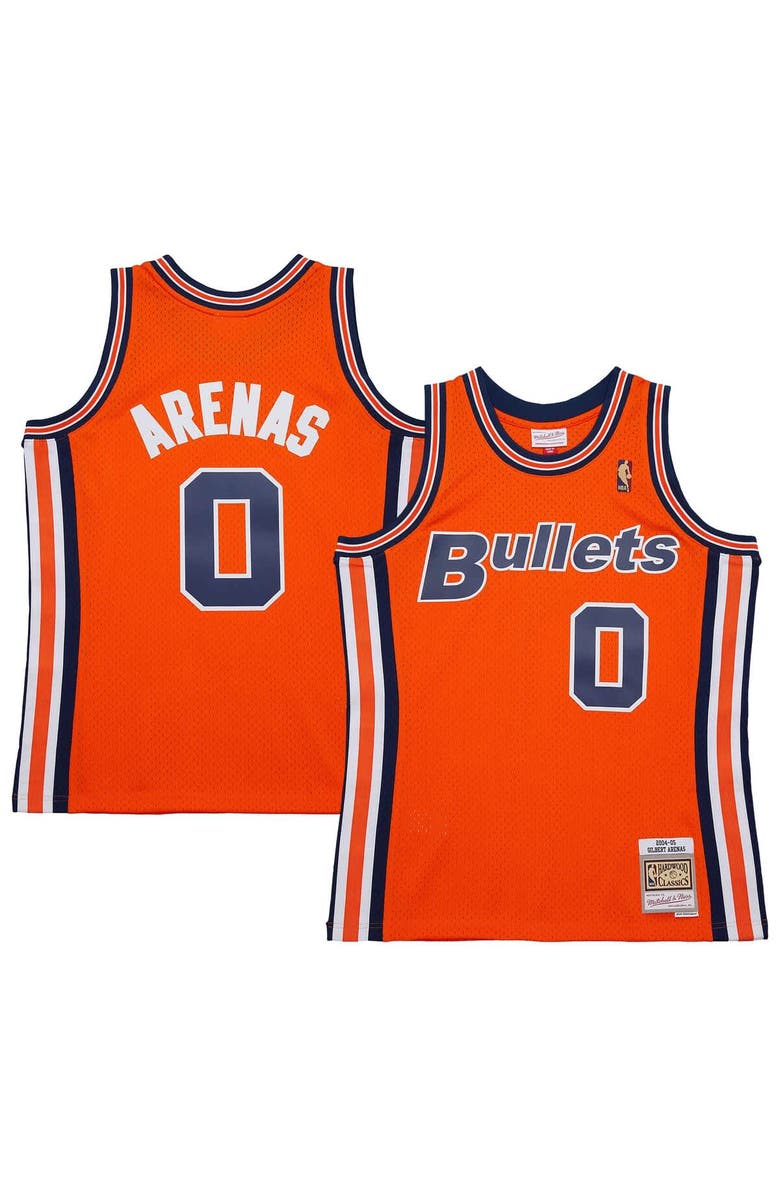 Mitchell & Ness Men's Mitchell & Ness Gilbert Arenas Orange Washington Bullets 2004/05 Hardwood Classics Swingman Jersey, Main, color, Orange