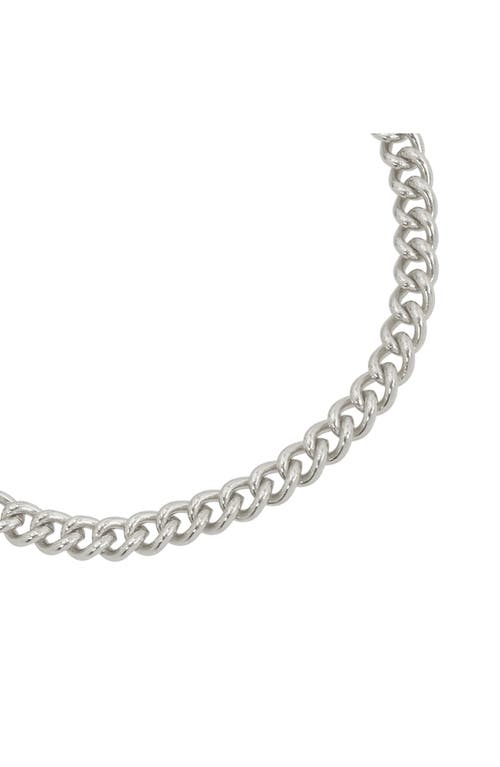 Allsaints Hexagon Link Curb Chain Bracelet In Brown