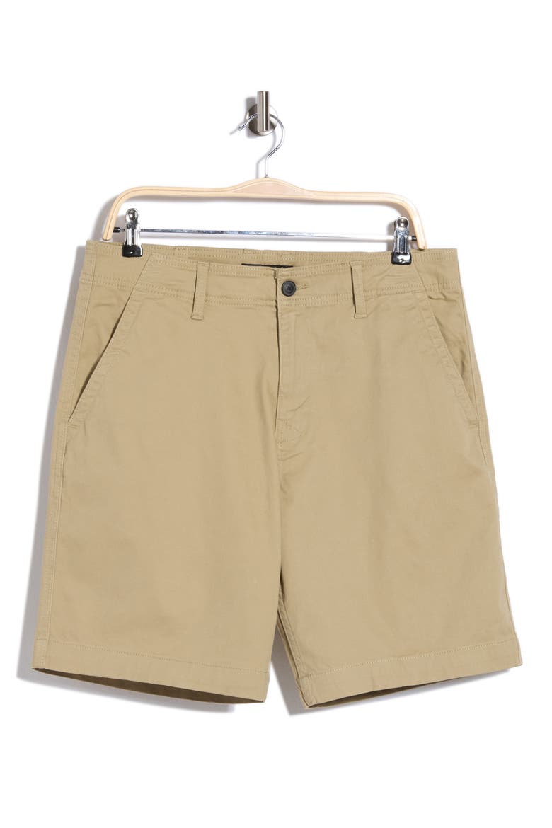 Stretch Cotton Sateen Chino Shorts, Alternate, color, SLATE GREEN