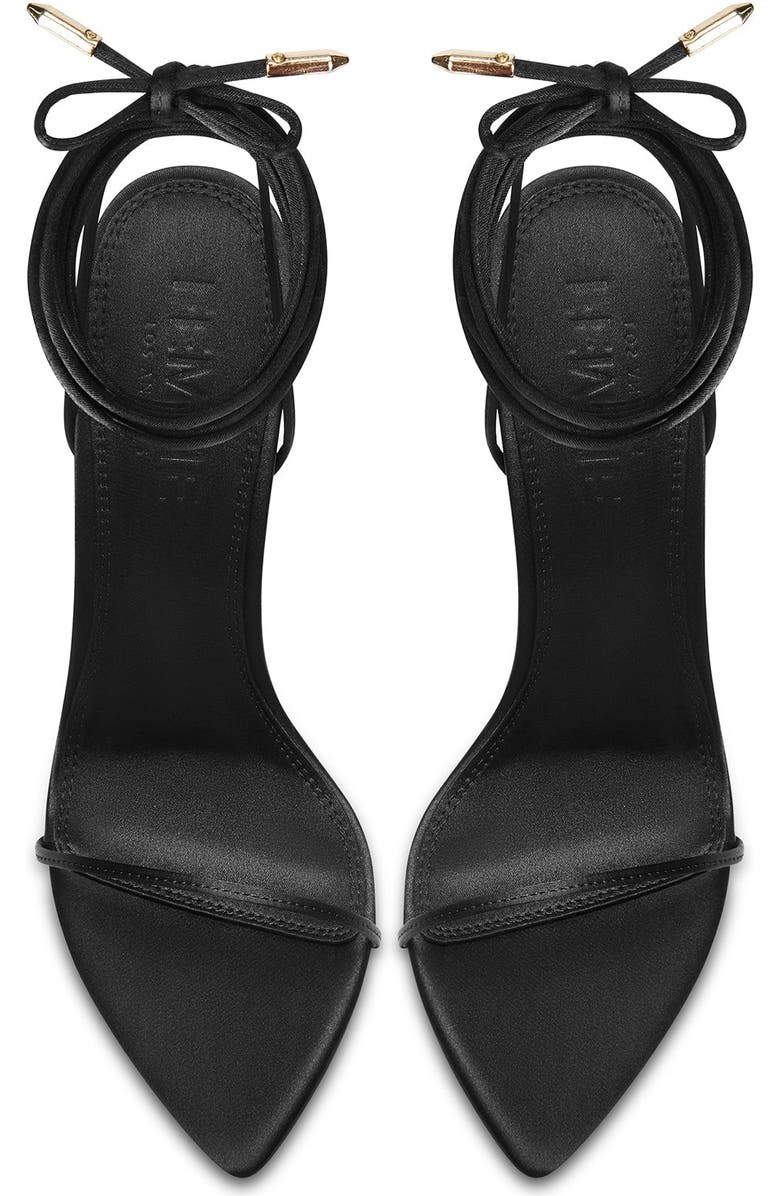 FEMME Luce Minimale Satin Sandal, Alternate, color, Black