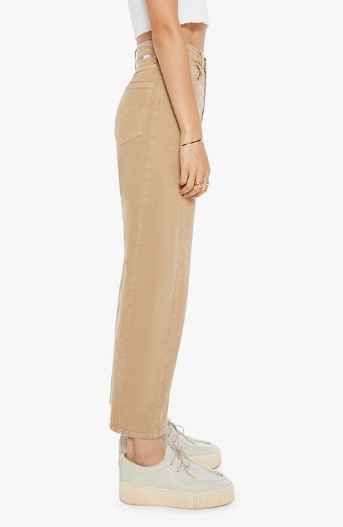 Mother The Half Pipe Flood High Waist Ankle Wide Leg Jeans In Nude