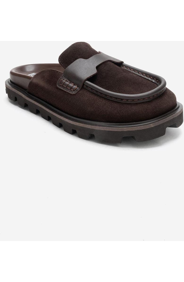 Forever & Always Shoes Vela Leather Slipper, Alternate, color, Brown Suede