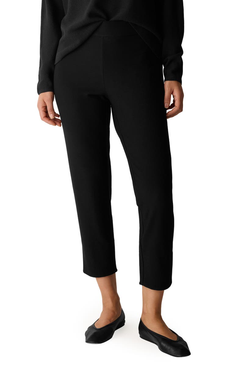 Eileen Fisher Slit Back Slim Crop Pants, Main, color, 