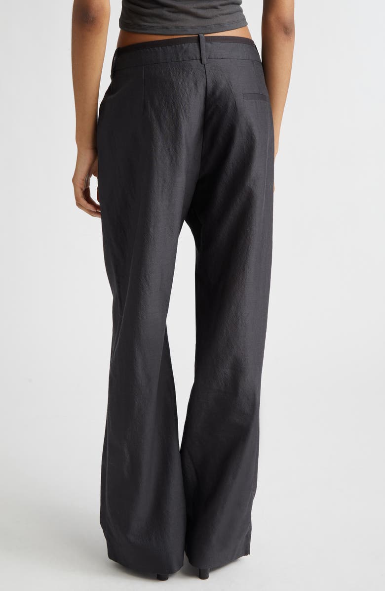 Paloma Wool Vira Wool & Silk Flare Leg Pants, Alternate, color, Black