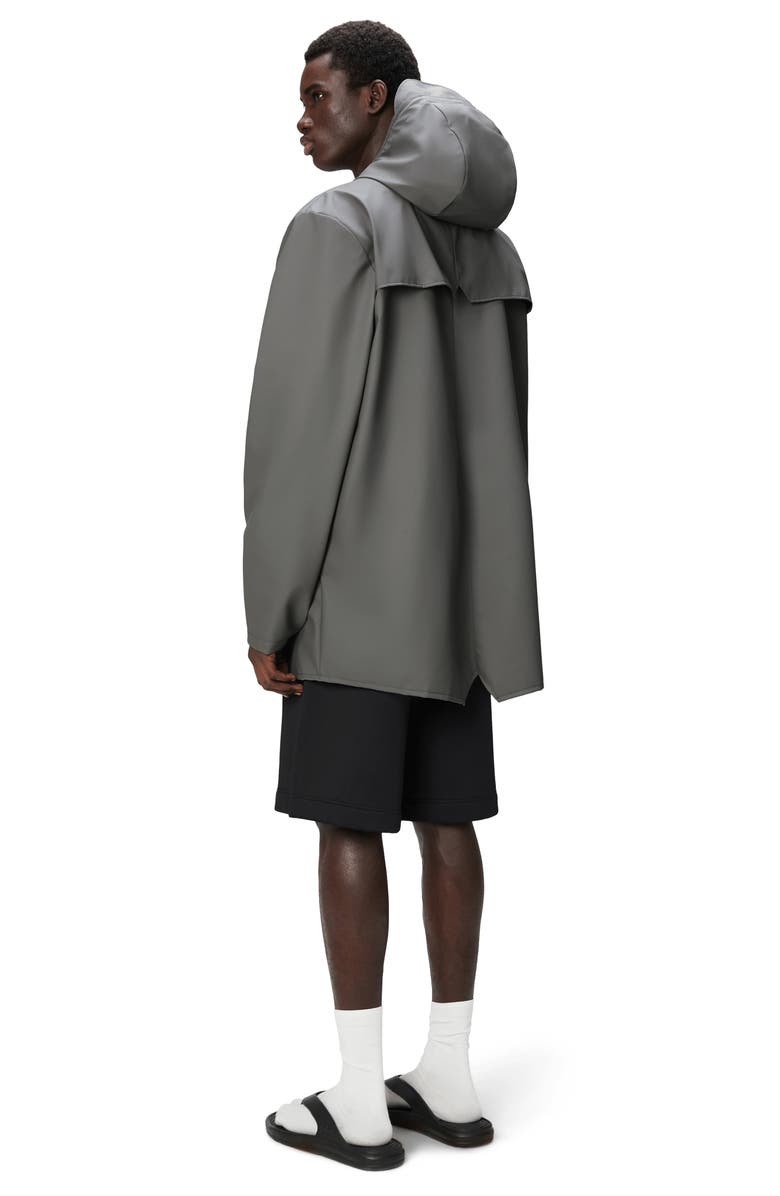 Rains Gender Inclusive Lightweight Hooded Waterproof Rain Jacket, Alternate, color, Grey