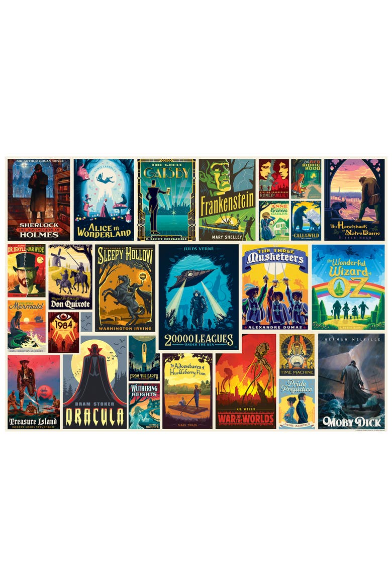 Literary Classics 1000 Piece Puzzle, Alternate, color, Multicolor