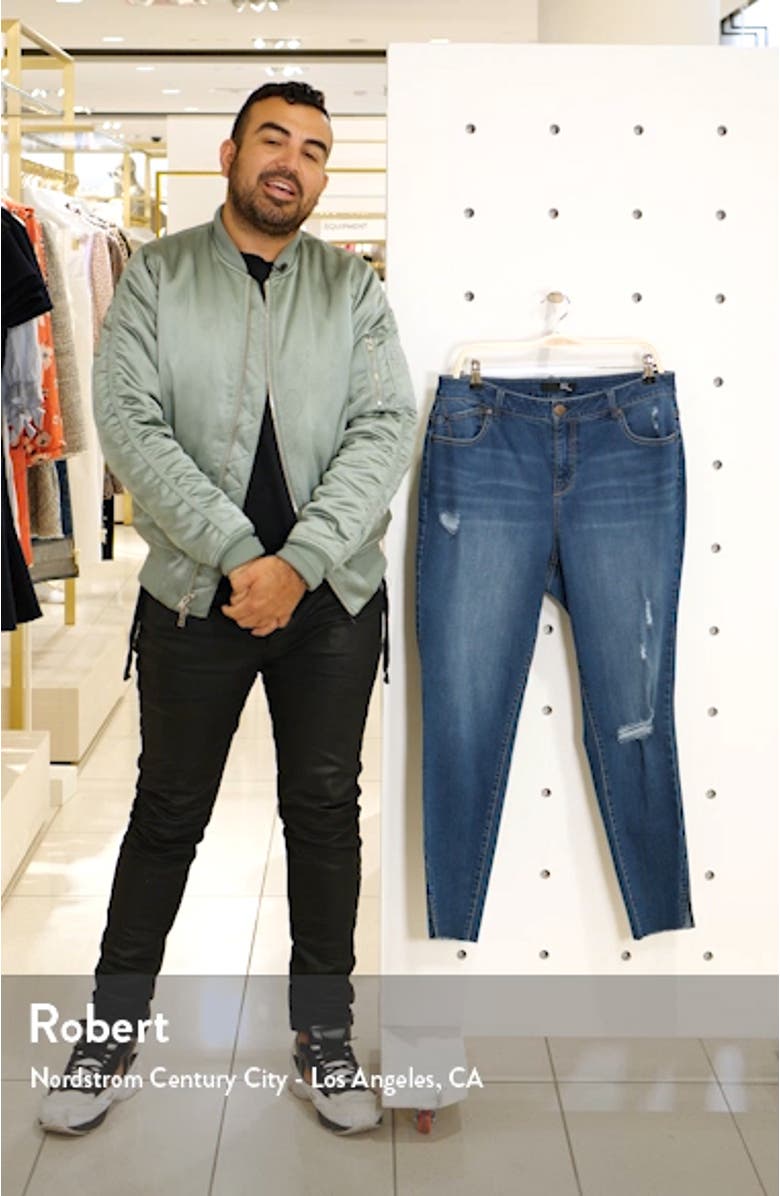 Split Hem Distressed Jeggings, sales video thumbnail