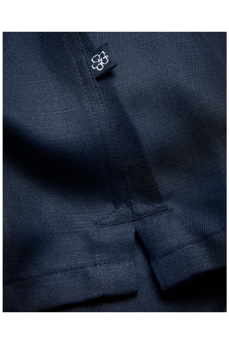 Wesland Solid Short Sleeve Button-Up Shirt, Alternate, color, NAVY