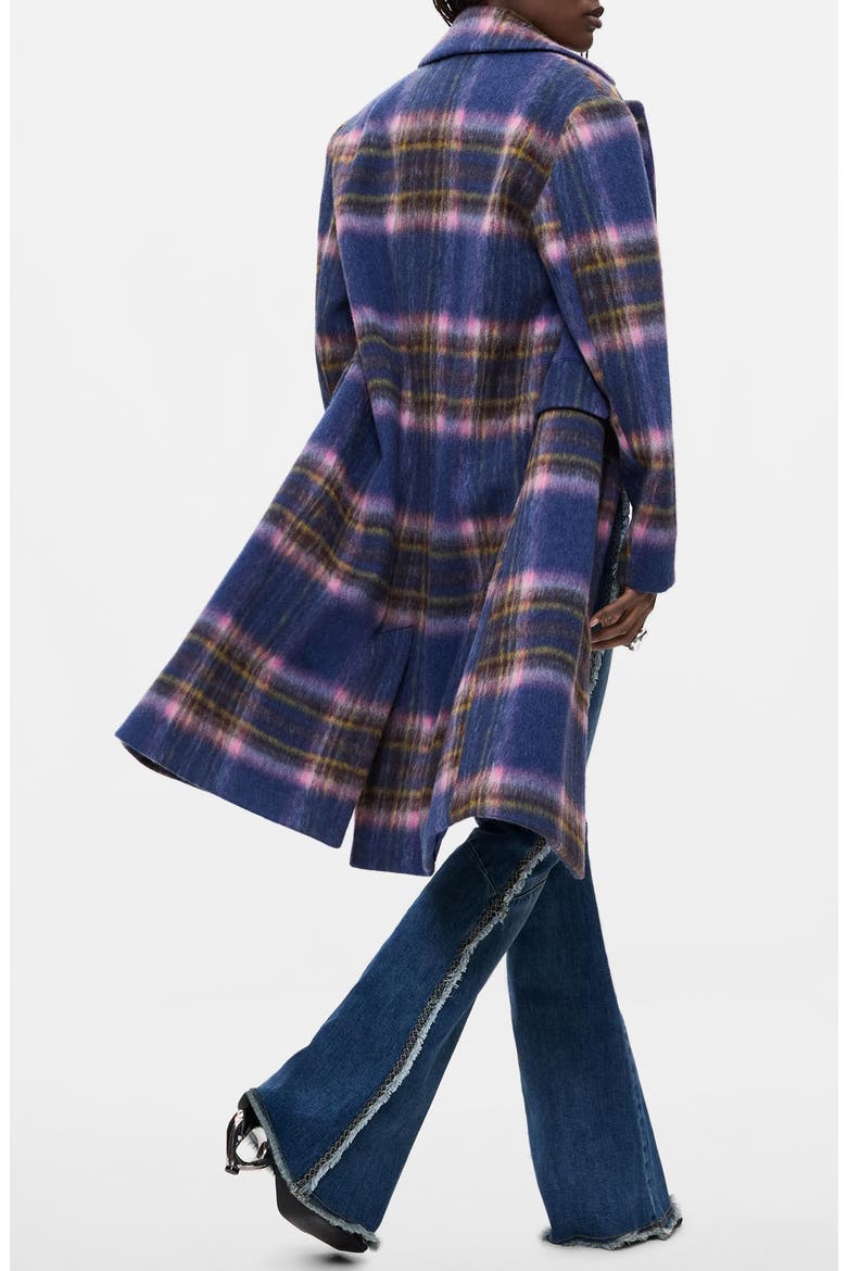 Plaid Overcoat, Alternate, color, NAVY BLUE