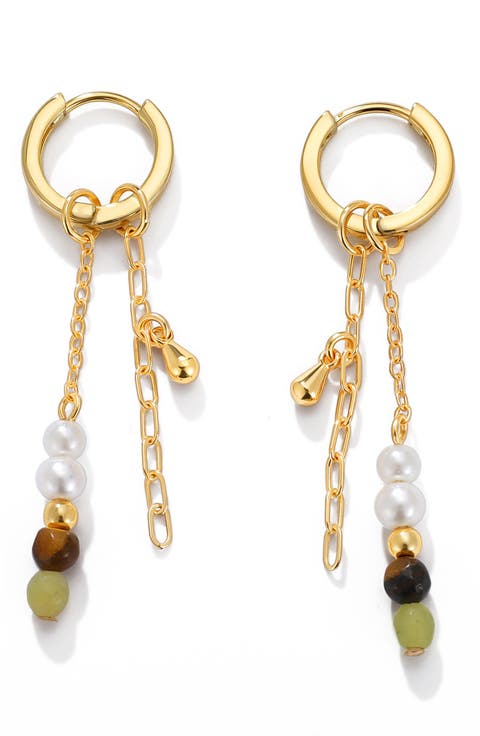 Olive Light Hoop Earrings