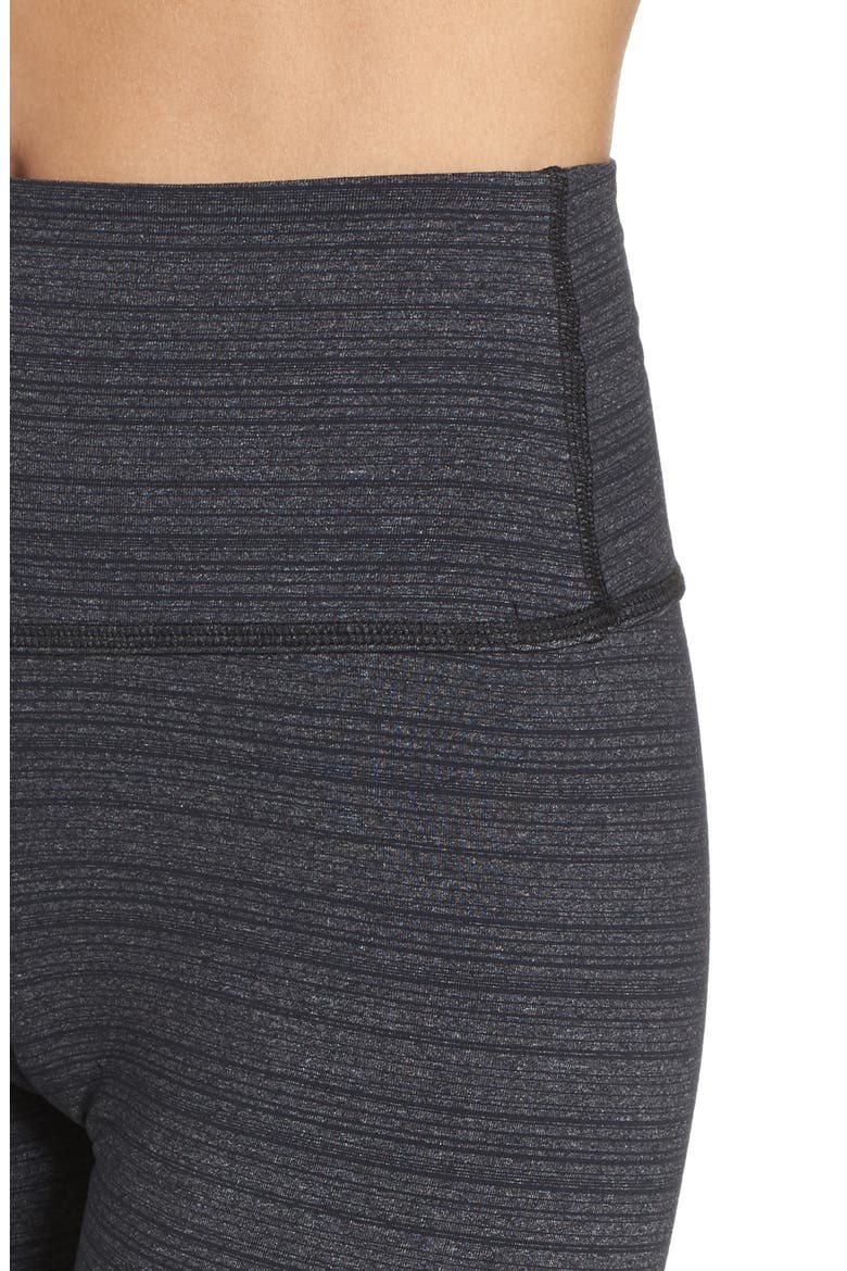 Stripe High Waist Leggings, Alternate, color, BLACK STRIPE