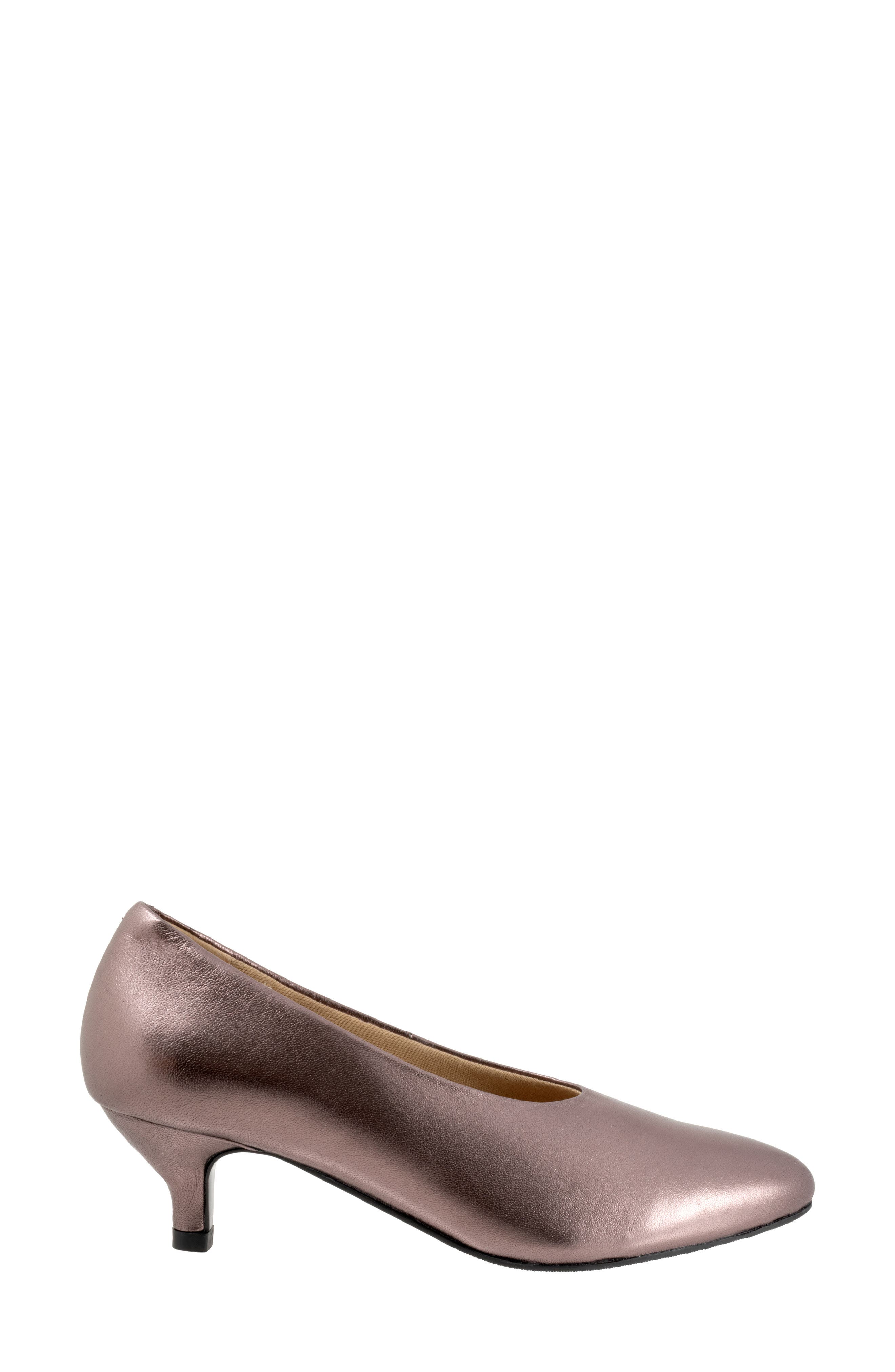 Trotters Kimber Pointed Toe Kitten Heel Pump, Alternate, color, Rose Pewter