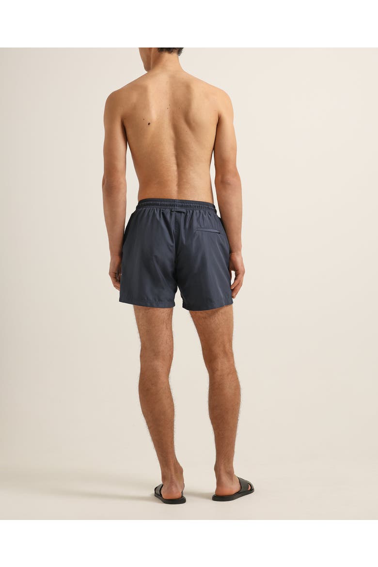 Boxer Mid-Length Relaxed Fit Drawcord Swim Shorts, Alternate, color, Granite