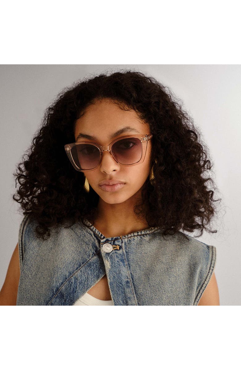Le Specs Incantation 52mm Square Sunglasses, Alternate, color, Sand/ Khaki Grad
