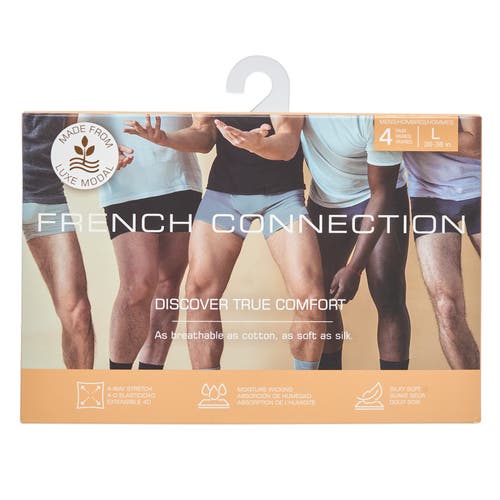 French Connection Mens 4-pack Modal Boxer Brief In Multi