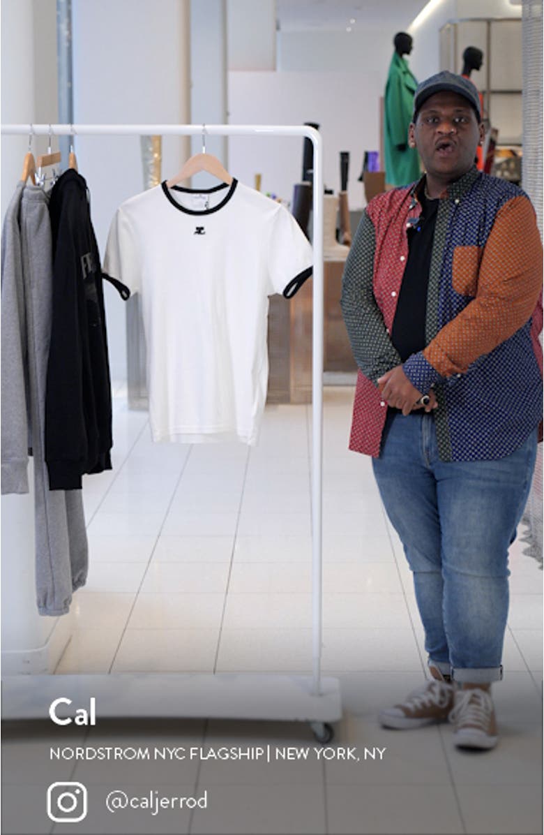 Bumpy Embroidered Logo Ringer T-Shirt, sales video thumbnail