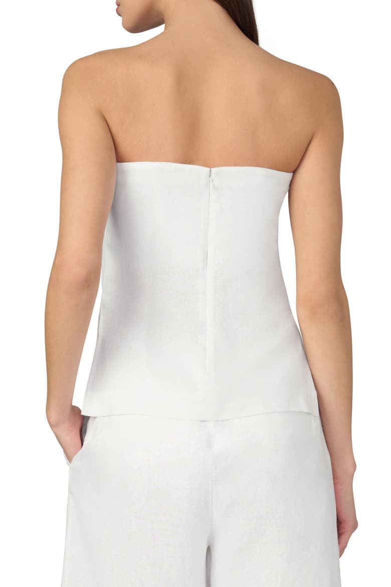 The Mariel Strapless Top, Alternate, color, WHITE