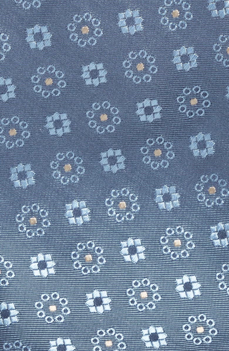 Jack Victor Floral Silk Tie, Alternate, color, Blue