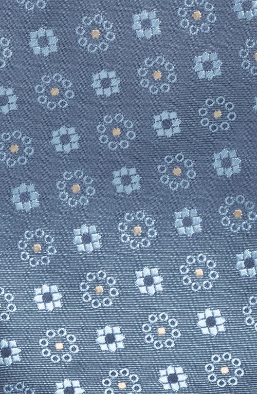 Jack Victor Floral Silk Tie In Blue