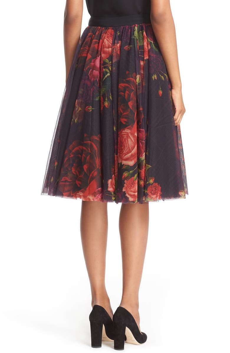 Ted Baker London 'Ondra - Juxtapose Rose' Tutu Midi Skirt, Alternate, color, 