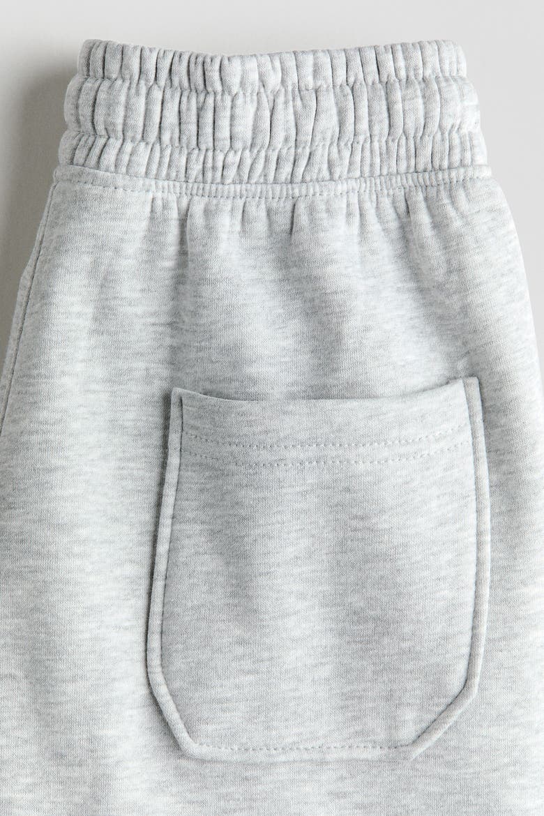 Wide-leg Brushed-inside Joggers, Alternate, color, Light gray melange