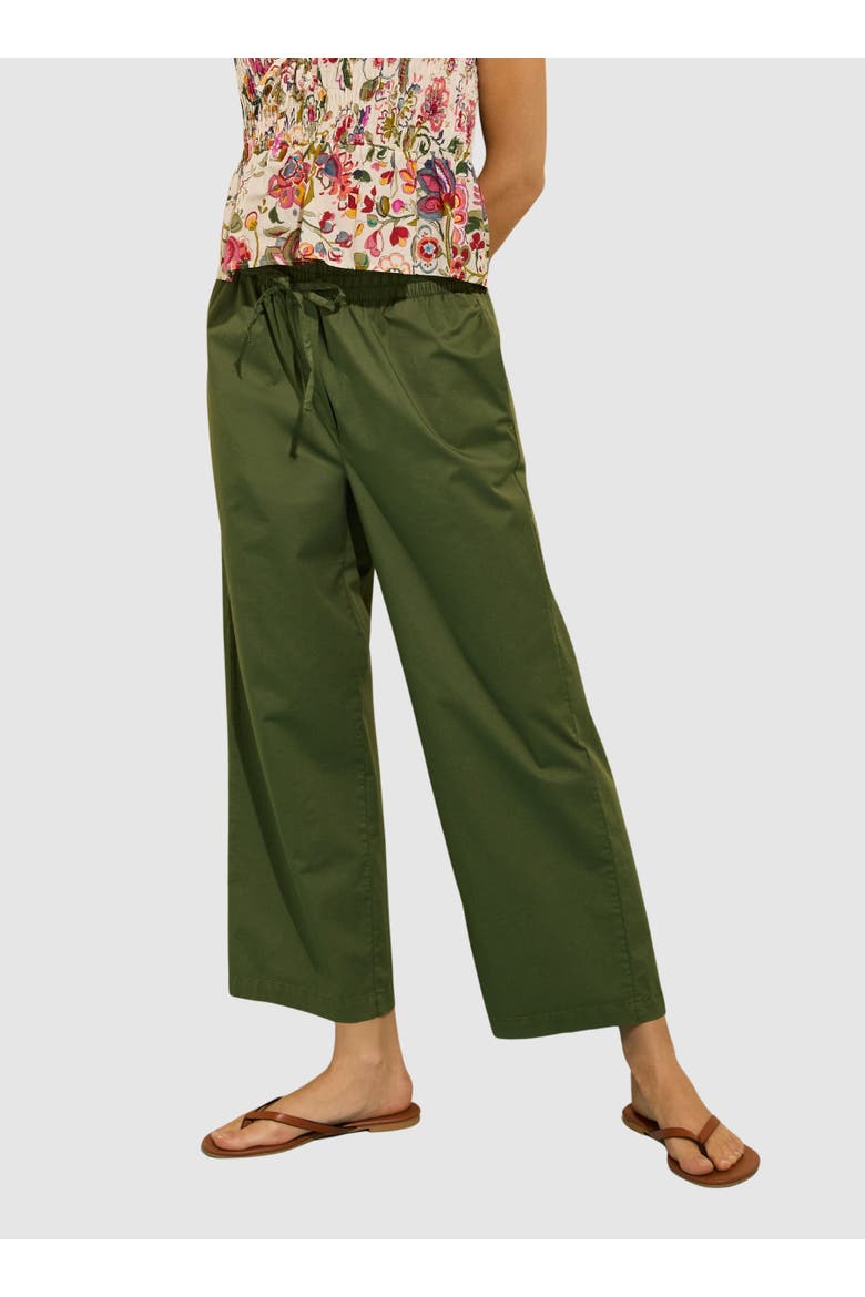 Breanna Cropped Wide Leg Trousers, Main, color, Light Khaki